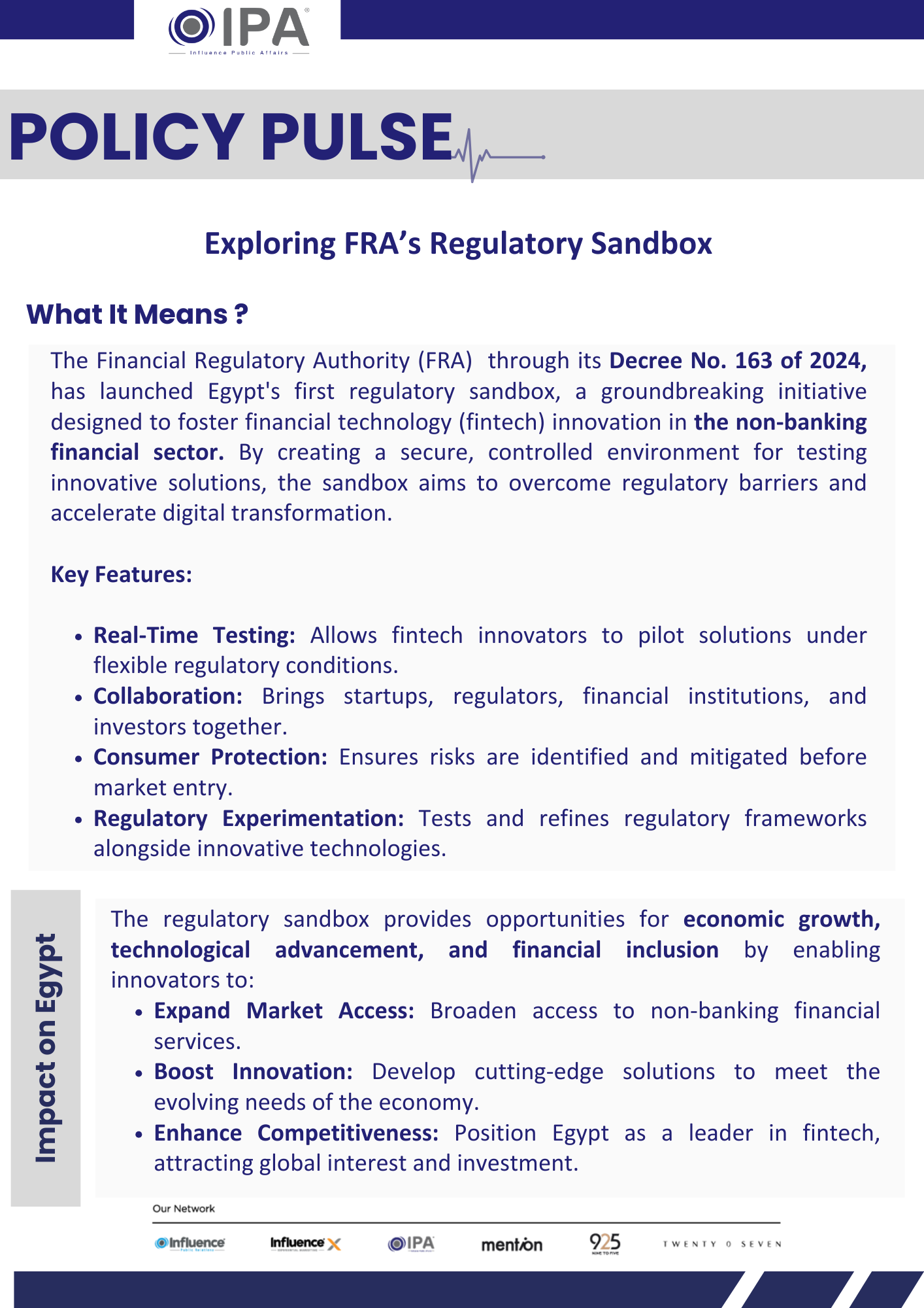 Policy Pulse - FRA’s Regulatory Sandbox